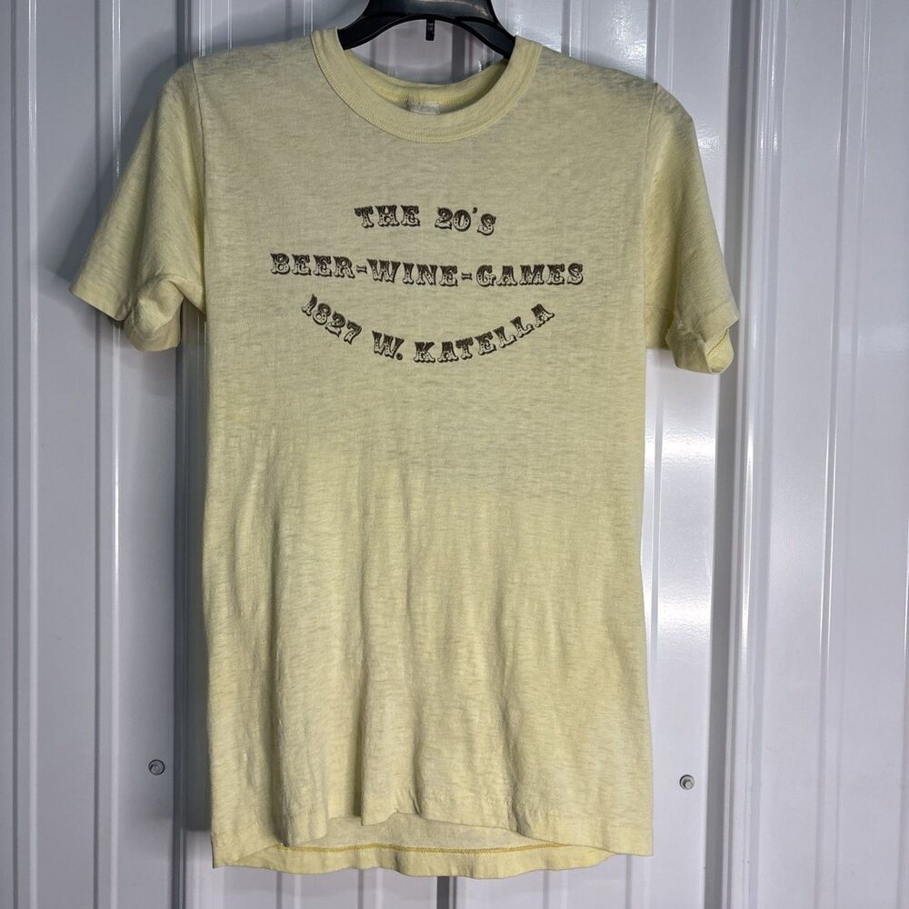 Vintage 80’s Deadstock Single Stitch Business Logo Tee Size Small
